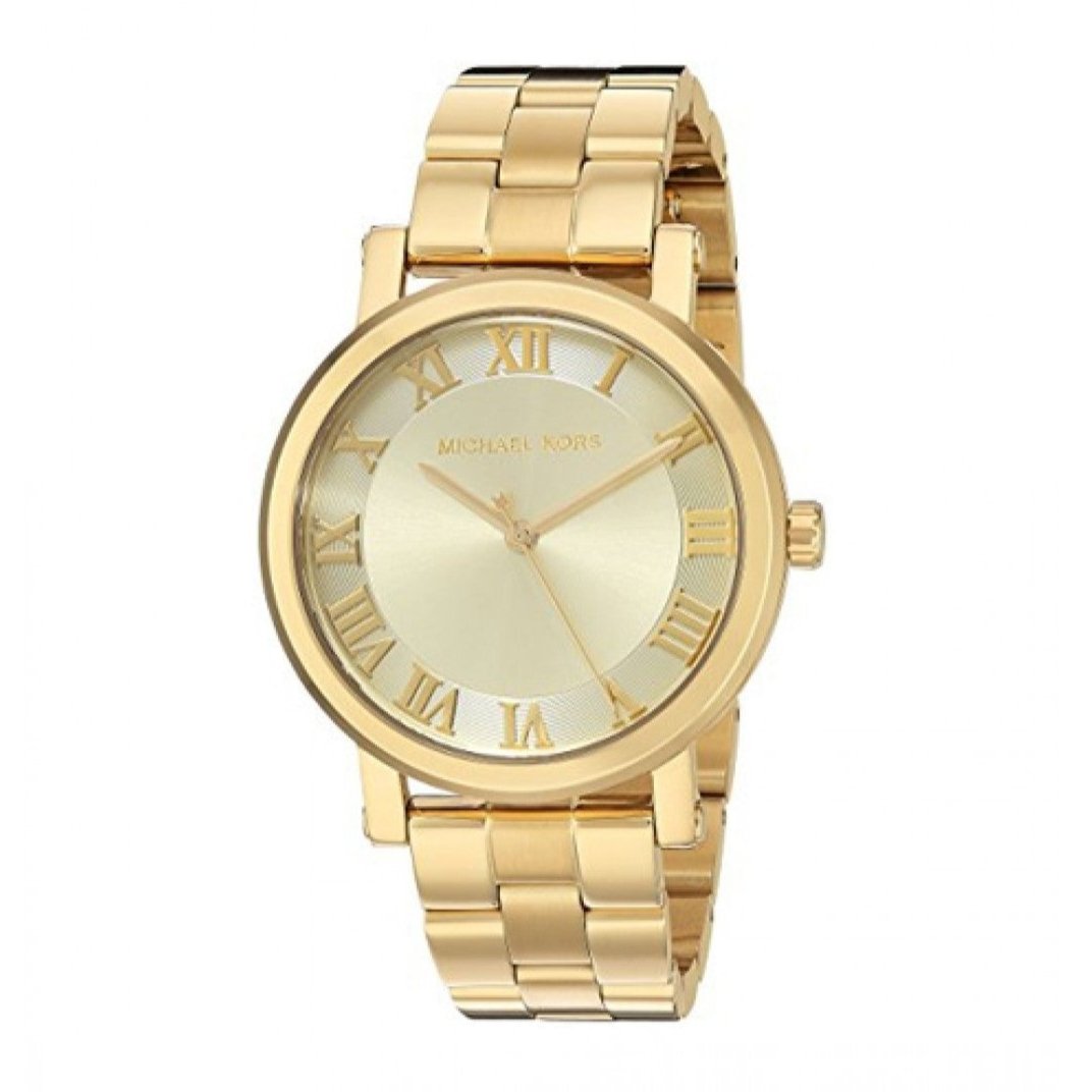 Michael Kors Norie Gold Dial Gold Steel Strap Watch for Women - MK3560