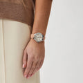 Michael Kors Camille Three-Hand Crystals White Dial Pink Leather Strap Watch for Women - MK2963