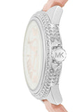 Michael Kors Camille Three-Hand Crystals White Dial Pink Leather Strap Watch for Women - MK2963
