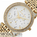 Michael Kors Darci White Dial Gold Steel Strap Watch for Women - MK3727