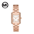 Michael Kors Emery Three-Hand Crystals Silver Dial Rose Gold Steel Strap Watch for Women - MK4641