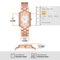 Michael Kors Emery Three-Hand Crystals Silver Dial Rose Gold Steel Strap Watch for Women - MK4641