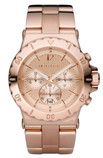 Michael Kors Dylan Rose Gold Dial Rose Gold Steel Strap Watch for Women - MK5314
