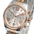Michael Kors Lexington Chronograph Silver Dial Two Tone Steel Strap Watch for Women - MK5735