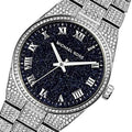 Michael Kors Channing Diamonds Black Dial Silver Steel Strap Watch for Women - MK6089