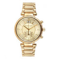 Michael Kors Sawyer White Dial Gold Steel Strap Watch for Women - MK6362