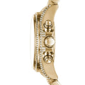 Michael Kors Mini Bradshaw Crystals Gold Dial Gold Steel Strap Watch For Women - MK6494