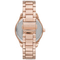 Michael Kors Layton Three Hand Pink Dial Rose Gold Steel Strap Watch For Women - MK6848