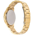 Michael Kors Layton Three Hand Mother of Pearl White Dial Gold Steel Strap Watch For Women - MK6870