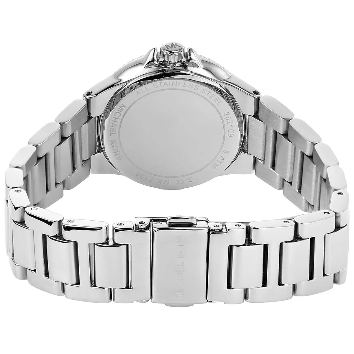 Michael Kors Camille Chronograph White Dial Silver Steel Strap Watch For Women - MK7198