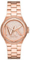 Michael Kors Lennox Three Hand Rose Gold Dial Rose Gold Steel Strap Watch For Women - MK7230