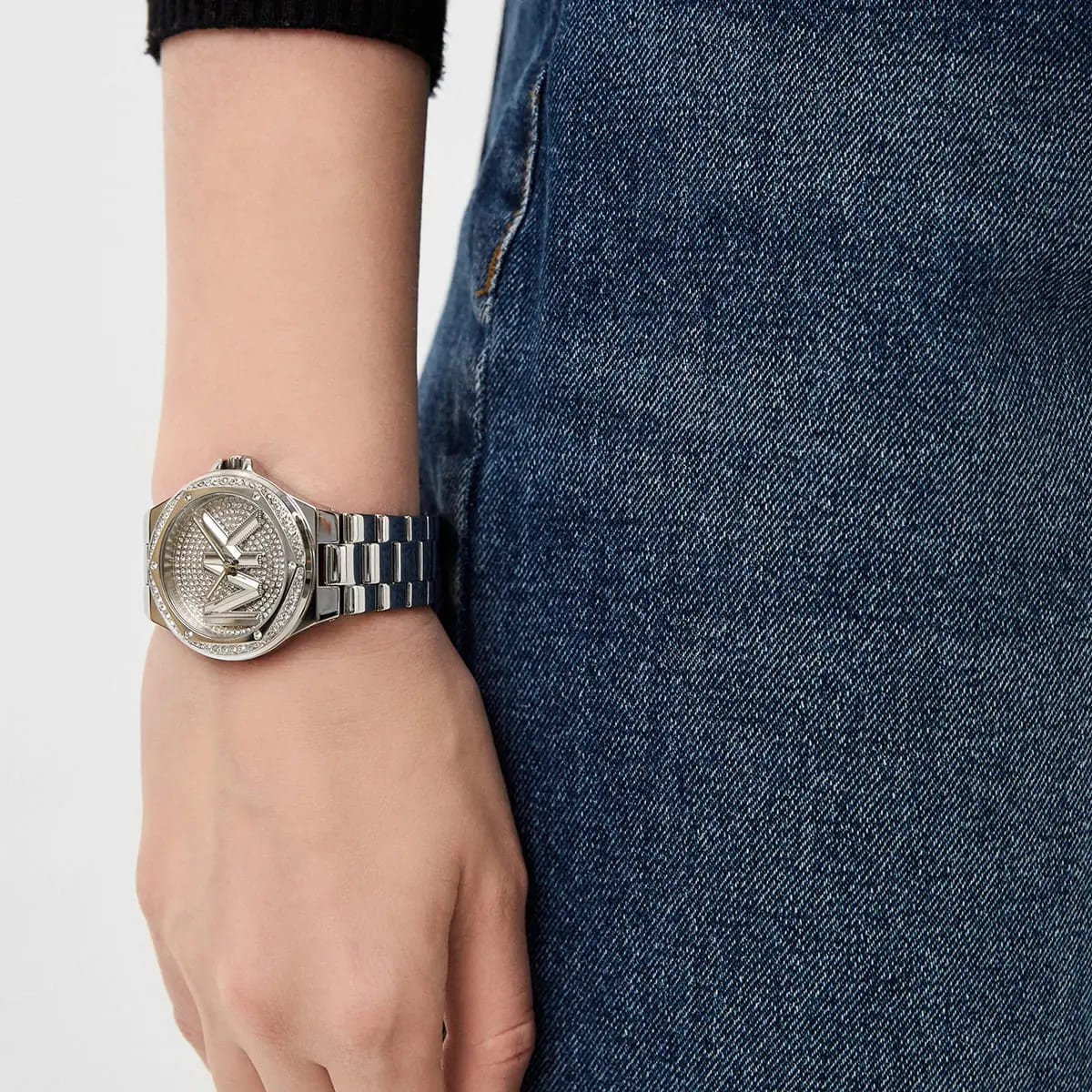 Michael Kors Lennox Quartz Silver Dial Silver Steel Strap Watch For Women - MK7234