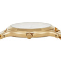 Michael Kors Runway Three-Hand White Dial Gold Steel Strap Watch for Women - MK7472
