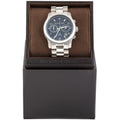 Michael Kors Hunger Stop 100 Series Navy Blue Dial Silver Steel Strap Watch for Women - MK5814
