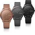 Calvin Klein Minimal Quartz Pink Gold Dial Pink Gold Mesh Bracelet Watch for Men - K3M11TFK