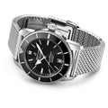 Breitling Superocean Heritage B20 Automatic 42 Black Dial Silver Mesh Bracelet Watch for Men - AB2010121B1A1