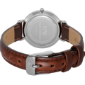 Daniel Wellington Classic Petite St Mawes Black Dial Brown Leather Strap Watch For Women - DW00100237
