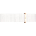 Daniel Wellington Classic Petite Dover Black Dial White NATO Strap Watch For Women - DW00100312