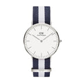 Daniel Wellington Classic Glasgow White Dial Two Tone NATO Strap Unisex Watch - DW00100047