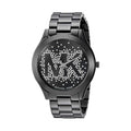 Michael Kors Slim Runway Black Dial Black Steel Strap Watch for Women - MK3589