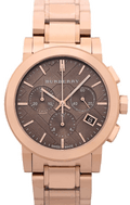 Burberry The City Grey Dial Rose Gold Steel Strap Unisex Watch - BU9754