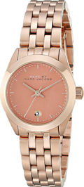 Marc Jacobs Peeker Pink Dial Rose Gold Stainless Steel Strap Watch for Women - MBM3377