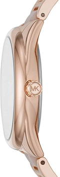 Michael Kors Janelle Three Hand Rose Gold Dial Two Tone Steel Strap Watch For Women - MK7135