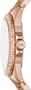 Michael Kors Camille Quartz Mother of Pearl White Dial Rose Gold Steel Strap Watch For Women - MK7364