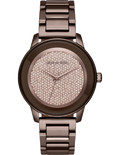 Michael Kors Kinley Brown Dial Brown Steel Strap Watch for Women - MK6245