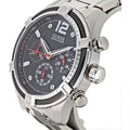 Guess Circuit Chronograph Black Dial Silver Steel Strap Watch For Men - W0968G1