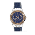 Guess Limelight Quartz Analog Blue Dial Blue Denim Strap Watch For Women - W0775l10