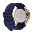 Guess Rigor Blue Dial Blue Silicone Strap Watch For Men - W0247G3