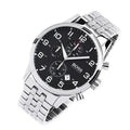 Hugo Boss Aeroliner Chronograph Black Dial Silver Steel Strap Watch For Men - 1512446