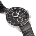 Hugo Boss Rafale Chronograph Black Dial Black Leather Strap Watch For Men - 1513390
