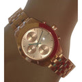 Marc Jacobs Peeker Chronograph Rose Gold Dial Rose Gold Steel Strap Watch for Women - MBM3394