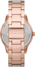Michael Kors Tibby Chronograph White Dial Rose Gold Steel Strap Watch For Men - MK7293