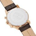 Tommy Hilfiger Kane Chronograph Blue Dial Brown Leather Strap Watch for Men - 1791399