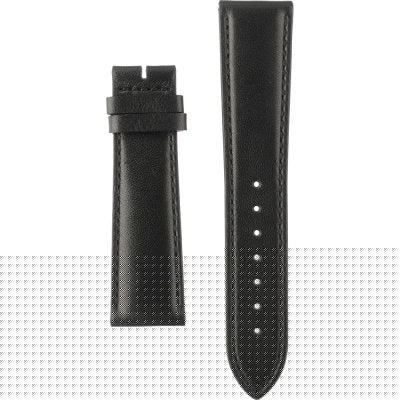 Movado Ultra Slim Black Dial Black Leather Strap Watch For Women - 0607094