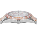 Michael Kors Harlowe Three-Hand Mother of Pearl White Dial Tri Tone Steel Strap Watch for Women - MK4846