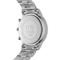 Daniel Wellington Iconic Chronograph Link Blue Dial Silver Steel Strap Watch For Men - DW00100644