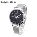 Calvin Klein Even Black Dial Silver Mesh Bracelet Watch for Women - K7B23121