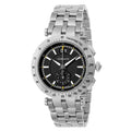 Versace V-Race Sport Black Dial Silver Steel Strap Watch for Men - VAH010016