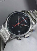 Calvin Klein City Chronograph Black Dial Silver Steel Strap Watch for Men - K2G27141
