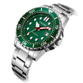 Citizen Promaster Mechanical Green Dial Silver Steel Strap Watch For Men - NJ0129-87X