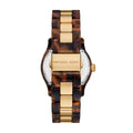 Michael Kors Runway Three-Hand Brown Dial Two Tone Steel Strap Watch for Women - MK7354