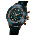 Swarovski Octea Chrono Green Dial Green Leather Strap Watch for Women - 5672931