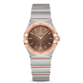 Omega Constellation Quartz Brown Dial Silver Steel Strap Watch for Women - 131.20.25.60.13.001