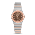 Omega Constellation Quartz Brown Dial Silver Steel Strap Watch for Women - 131.20.25.60.13.001
