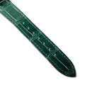 Gucci Grip Quartz Silver Dial Green Leather Strap Watch For Women - YA157404
