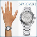 Swarovski Dextera Chronograph Silver Dial Silver Steel Strap Watch for Women - 5641297